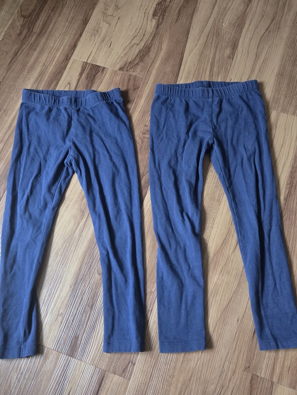 Kids Girls size 4 set of 2 Navy Blue Knit Leggings Jumping Beans